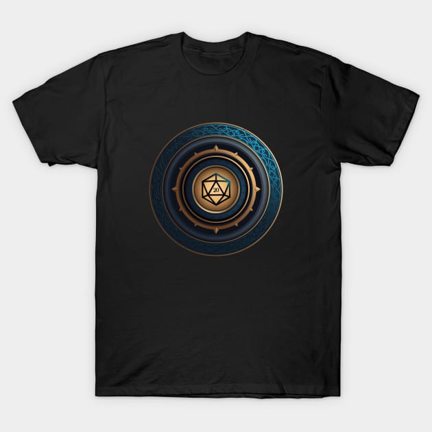 Abstract Polyhedral D20 Dice RPG T-Shirt by dungeonarmory